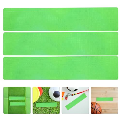 balacoo 12pcs Flat Court Line Markers Set, Green Outdoor Sports Field Markings for Football Soccer Tennis, Reusable Training Floor Markers for Basketball and Pickleball