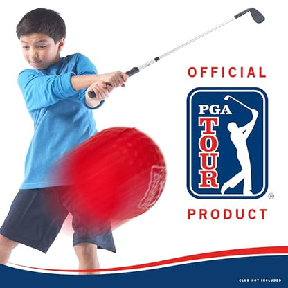 Franklin Sports PGA TOUR Indoor + Outdoor Foam Golf Balls - Kids + Adults Foam Golf Balls - Limited Flight - Includes Draw String Carry Bag - 12 Pack - Red, White + Blue