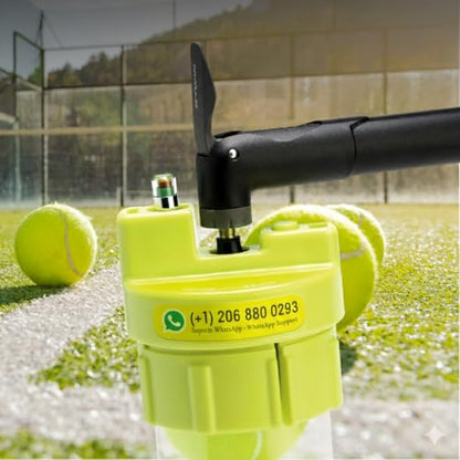 Ball Rescuer – Converts containers of Paddle Balls or Tennis Balls into a 30 PSI Pressurizer Canister – Adaptable to containers of Three or Four Balls (Packaging not Included).