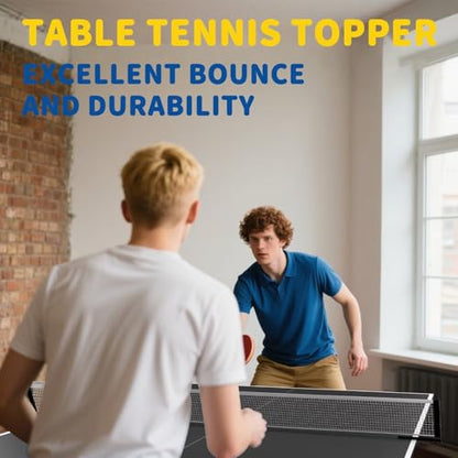 Ping Pong Table Topper for Pool Table, 8X4 FT Foldable Table Tennis Table Conversion Top with Net & Premium Foam Padding - Perfect for Family Game Rooms - color: Black