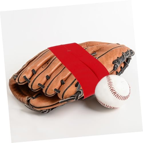 Toddmomy Baseball Glove Strap Softball Mitt Shaper with Elastic Band for Secure Attachment Fit for All Hand - color: Red