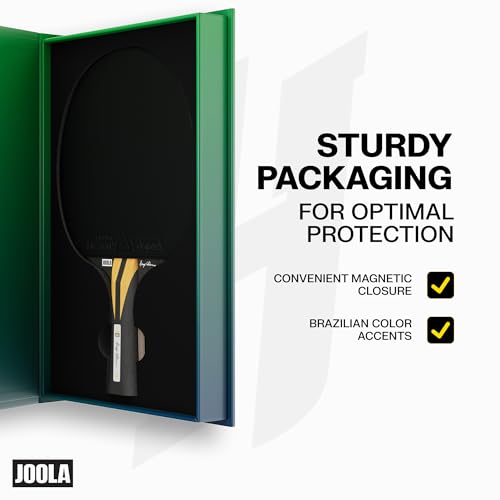 JOOLA Infinity Carbon Professional Ping Pong Paddles - Ergonomic Comfort Grip - ITTF Approved Rubbers - Professional Ping Pong Paddle for Advanced Control & Speed - Table Tennis Racket - color: Hugo Calderano Exclusive