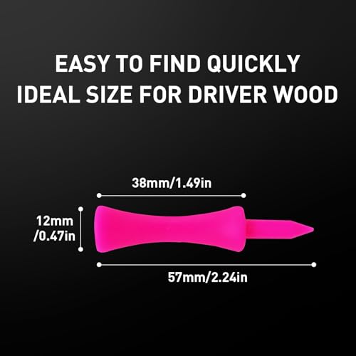 FINGER TEN Plastic Golf Castle Tees Step Down Unbreakable Mixed or Same Height Value 100 Count, 2 3/4, 2 1/4, 2, 1 3/4, 1 1/2 Inch Length Colorful for Practice