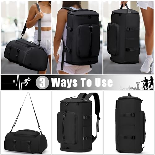 MIYCOO Gym Bag for Men Women with Shoes Compartment - Duffle Bag, Travel Backpack, Sports Backpack, Weekender Overnight Bag with Wet Pocket - Dark Blue - color: Dark Blue -Style2