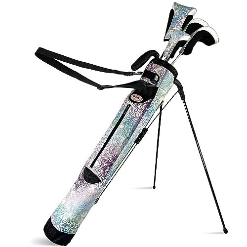 Taboo Fashion Sunday Golf Bags for Women - Lightweight Golf Range Bag with Self Flexing Stand and Shoulder Strap for Driving Range, Par 3 or Executive Course - color: Mandala