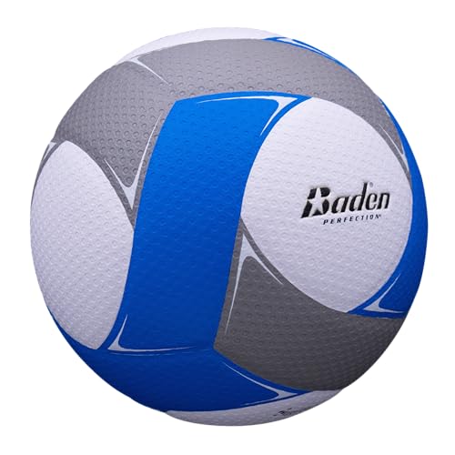 Baden | Matrix | Nylon Wound | Professional Indoor Composite Volleyball | Official Size & Weight - color: Blue/White/Gray, style: MATRIX