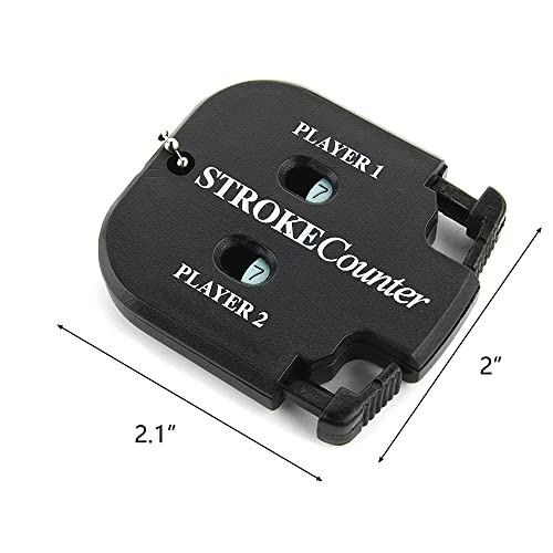 Pack of 2 Mini Golf Score Counter Golf Stroke Shot Counter Scorekeeper with Key Chain