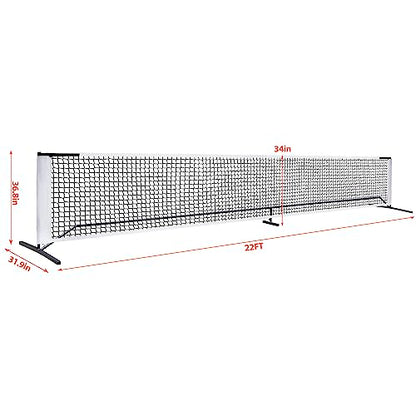 F2C Portable 22FT Pickleball Net Set Regulation Size Soccer Tennis Net with Court Markers,Game Set System with Metal Frame Stand and Carrying Bag - style: Pickleball Net
