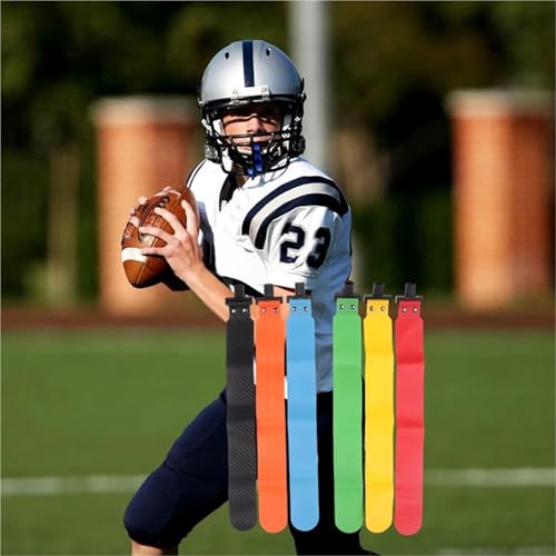 Flag Football Belts 2Pc Adjustable Soccer Rugby Flag Tag Waist Strap Football Match For Training Competition(White)