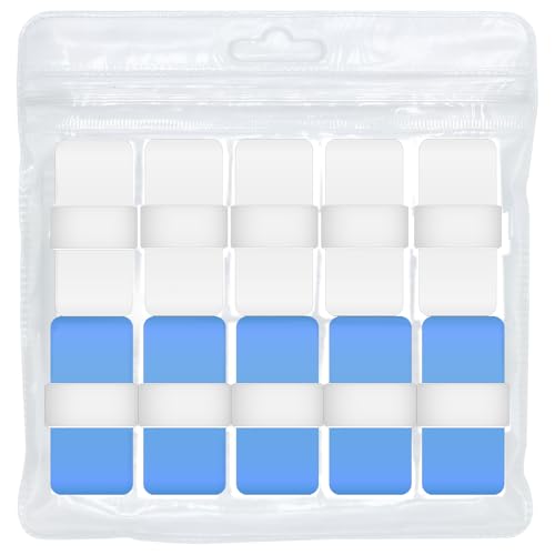 10pcs Tennis Grip Tape - Tennis Overgrip for Tennis Racquet - Tennis Racket Grip Tape - Pickleball Paddle Grip Tape - color: Blue-white