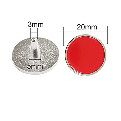 Golf Ball Markers Ball Position Marker 3 pcs a Pack Zinc Alloy Material (White Red and Black Multi-Colors)