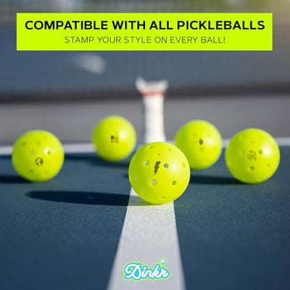 Dink Ink Pickleball Stamper – Fun Way to Mark Your Pickleballs | Great Gift for Pickleball Lovers | Easy to Use | No Mess | Long-Lasting Ink | Perfect Stocking Stuffer for The Holiday - color: Bright Idea
