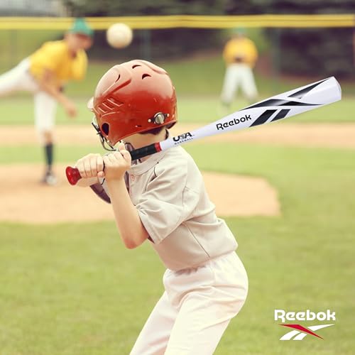 Reebok - T Ball Bat, 26-Inch Aluminum Bat for Kids & Youth, Baseball Bat for Practice, Training, and Beginners (White) - color: White
