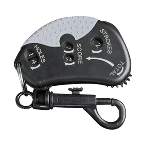 Vaveren Golf Score Counter Golf Stroke Counter Convenient Portable Mini Scoring Keeper with Clip Scorekeeper for Practice Competition - color: Black Gray