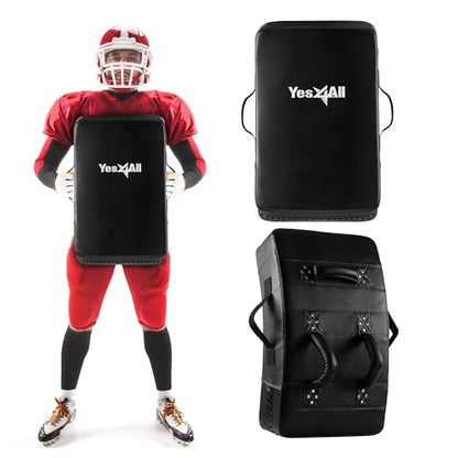 Yes4All Blocking Pad, Solid Rivets & Durable Leather Shield Pads, American Football. Basketball Training Equipment, Football Blocking Pads - Ideal for Martial Arts, Contact Drills, Sparring, Karate - color: Blocking Pad - 1PCS