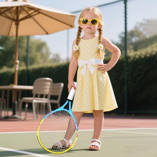 17"-23" Kids Tennis Racket for Aged 2-9, Lightweight and Durable, Including 1 Toddler Tennis Racket and 1 Replacement Grip Tapes