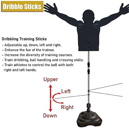 Defensive Dummy Basketball Shooting Trainer Dribbling Practice Device, Portable Height Adjustable Defender, Basketball Sparring (Water Filled Base B L)