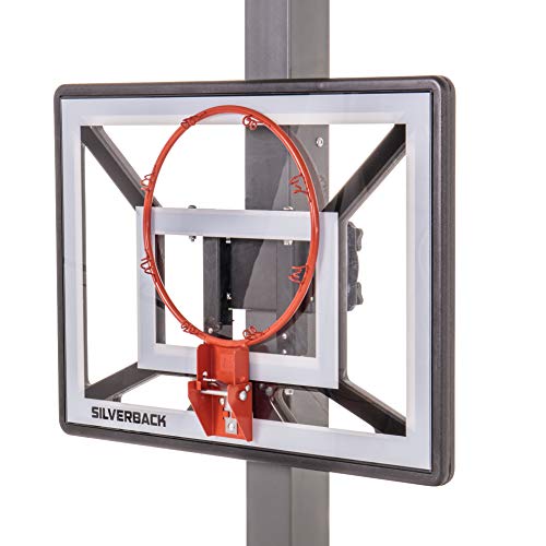 Silverback Junior Youth 33" Basketball Hoop with Lock ‘n Rock Mounting Technology Mounts to Round and Vertical Poles, Black (B8410W)