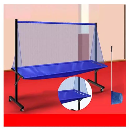 Table Tennis Ball Catch Net Table Tennis Nets, Movable Ping Pong Practice Net Multi-Ball Rack Nets for Multi-Ball Drills Or Robot Serve Launcher Practice Recreational A,Blue-a-210x50x142cm - size: a