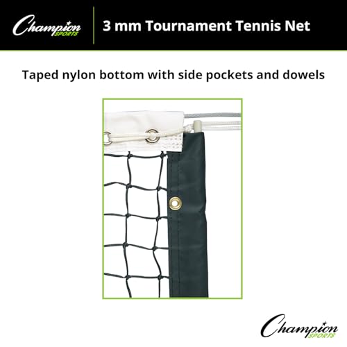 Champion Sports3.0 mm Tournament Tennis Net - size: 3mm