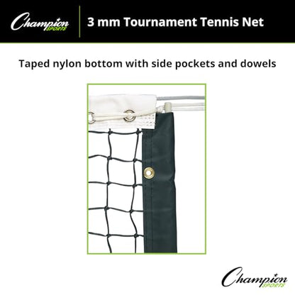 Champion Sports3.0 mm Tournament Tennis Net - size: 3mm