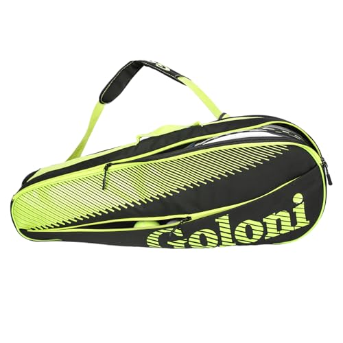 Goloni | 3 Racquet Tennis Bag, for Professional or Beginner Tennis Players, Rackets Cover Bag with Protective Pad & Lightweight | Unisex Design for Men, Women, Youth and Adults - color: yellow