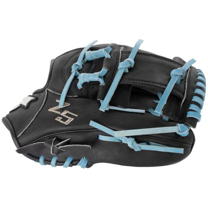 SSK Z5 Craftsman Youth Baseball Glove – 10.5” – 11” – 11.25” – 11.5” Right & Left Hand Throw - color: Black/Columbia - I Web, size: 11.5" - Right Hand Throw
