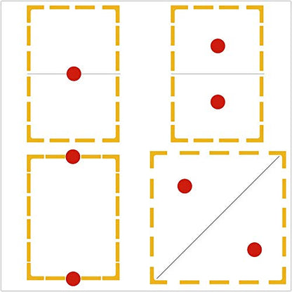 Court Lines Marker Kit Throw Down Markers Create Your Own Mini Pickleball Tennis Court (Yellow I L Shape)