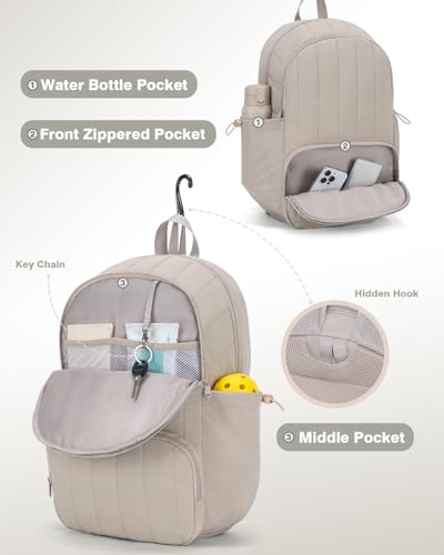 Pickleball Bag, Pickleball Backpack with Shoe Compartment and Paddle Slots, Large Sports Gym Backpack with Wet Pocket - color: Camel