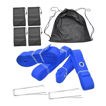 Colaxi Beach Volleyball Court Boundary Lines Kit 52.5 ft and 26.2 ft Line Accessories Lightweight for Outdoor Grass with Sand Bags