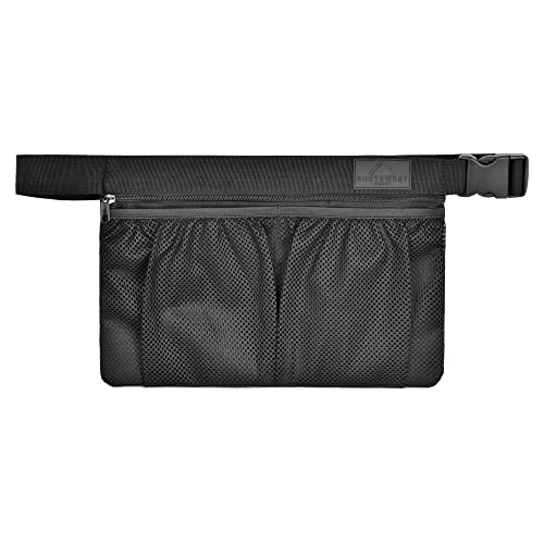 Pickleball Ball Holder Band with Hooks - Adjustable Waist Pouch Bag with Mesh - Hold Up to 8 Pickle or Tennis Balls - style: Large - 8 Ball