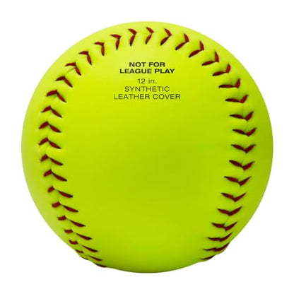 PHINIX Slow-Pitch Softballs Cork Core 11" & 12" Options Great for Practice + Training - size: 12 Inch, style: Bag of 3