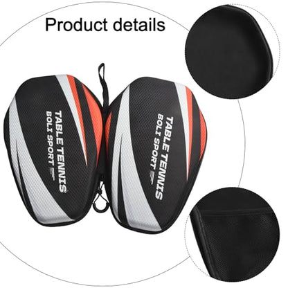Double Padded Table Tennis Racket Bag Paddle Case, Table Tennis Case Racket Cover Helps Protect The Table Tennis Rubber And Racket, Table Tennis Organizer - color: PB005-A model