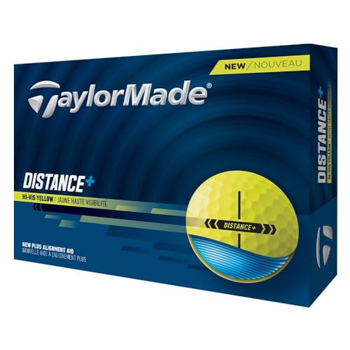 TaylorMade Golf Distance+ Golf Balls - color: Yellow, style: 2025