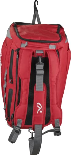 Rawlings | MACH Hybrid Backpack/Duffle Equipment Bag | Baseball & Softball | Multiple Colors - color: Scarlet
