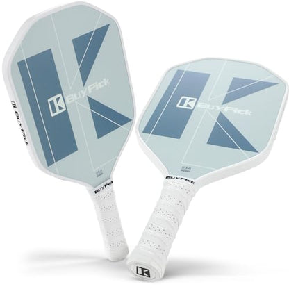 Pickleball Paddle, USAPA Approved, Lightweight & Wide, Carbon Fiber Surface, 16mm Thick, Anti-Slip Grip, Gift for Men - size: White Carbon | 16 mm | 2 paddles