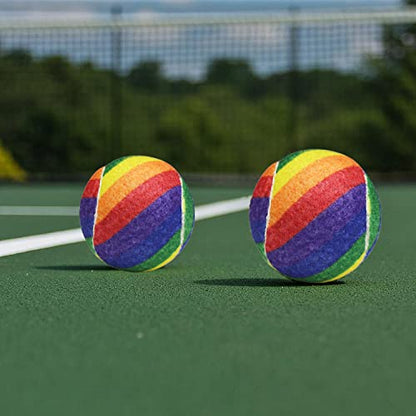 URBEST Advanced Tennis Ball 20 Packs, Training Tennis Balls Practice Balls for Novice Player, Pet Dog Playing Balls with Mesh Carry Bag for Beginner Training Ball - color: Rainbow