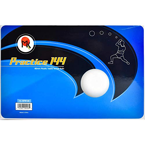 Practice Table Tennis Balls – Box of 144 MK Practice Table Tennis Balls – 40mm Ping Pong Balls – White MK Practice Balls – Affordable – Ideal for Practice