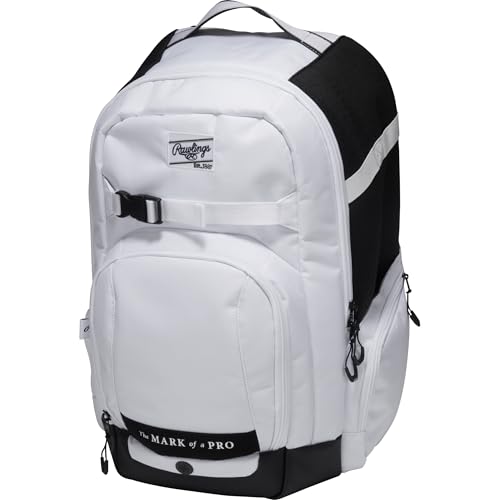 Rawlings | The Journey Player's Backpack Equipment Bag | Baseball/Softball | Multiple Colors - color: White
