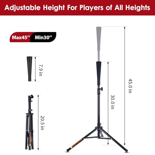 Baseball Softball Tee Batting Tee for Hitting T tee Ball Set Stand Baseball Softball Hitting Pitching Screen Net for Kids Teens Batting Net Set Training Equipment W/Carry Bag for Outdoor