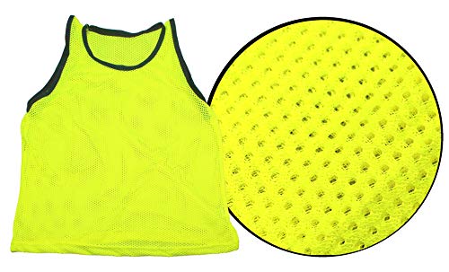 BlueDot Trading Adult & Youth Scrimmage Training Vests for Soccer, Basketball & More – Available in 1, 6, 12, 24 Packs - color: Yellow, style: Youth 1 Pack