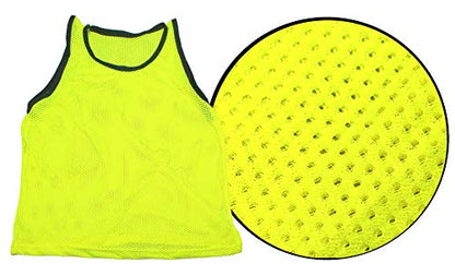 BlueDot Trading Adult & Youth Scrimmage Training Vests for Soccer, Basketball & More – Available in 1, 6, 12, 24 Packs - color: Yellow, style: Youth 1 Pack