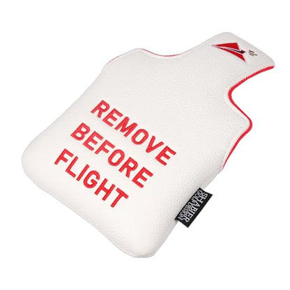 Golf Head Cover with RBF Design for Golf Club - size: for Large Mallet, style: White