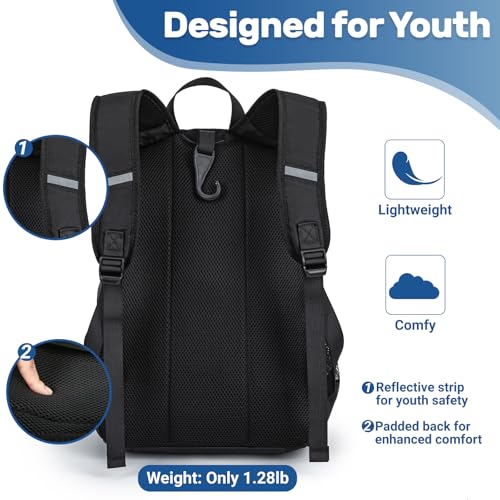 KAVIGOR Youth Baseball Bag, Softball Bag for Girls & Boys, Kids Tball Backpack with Shoes Compartment - color: Blue Camo