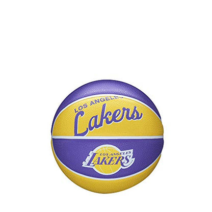 WILSON NBA Team Retro Mini Basketballs - Mini Size - 3" - color: Los Angeles Lakers, size: Mini