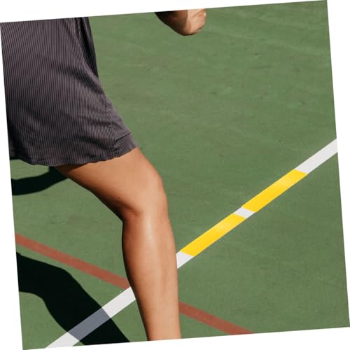 ibasenice 6pcs Tennis Court Markers Rectangular Training Signs for Soccer Basketball Tennis Brightly Training Equipment for