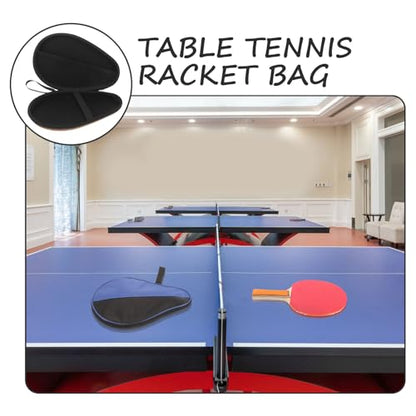 Lurrose Table Tennis Racket Case Paddle Storage Bag with Fixed Holder Blue Sturdy Protective Cover for Ping Pong Paddle Carrying and Travel