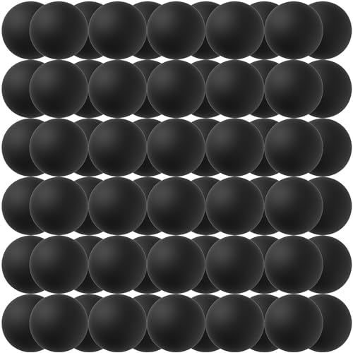 40MM Ping Pong Balls, 50 or 80 Pack Assorted Colored Plastic Balls for Beer Pong, Arts and Craft - color: 80pcs-Black