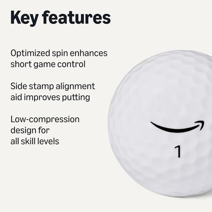 Amazon Basics Core Soft Golf Balls - color: White, style: 12-Pack