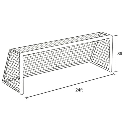 Luwint Soccer Goal Net Durable Polyester Goalie Replacement Netting (White) - size: 24 x 8 Ft